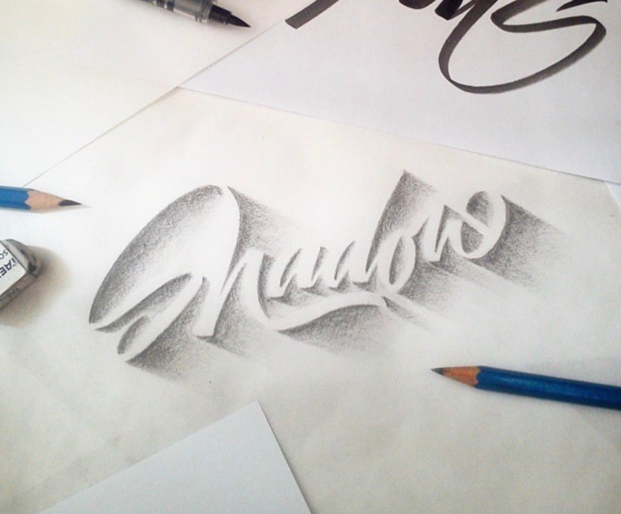 Shadow hand-letteirng design