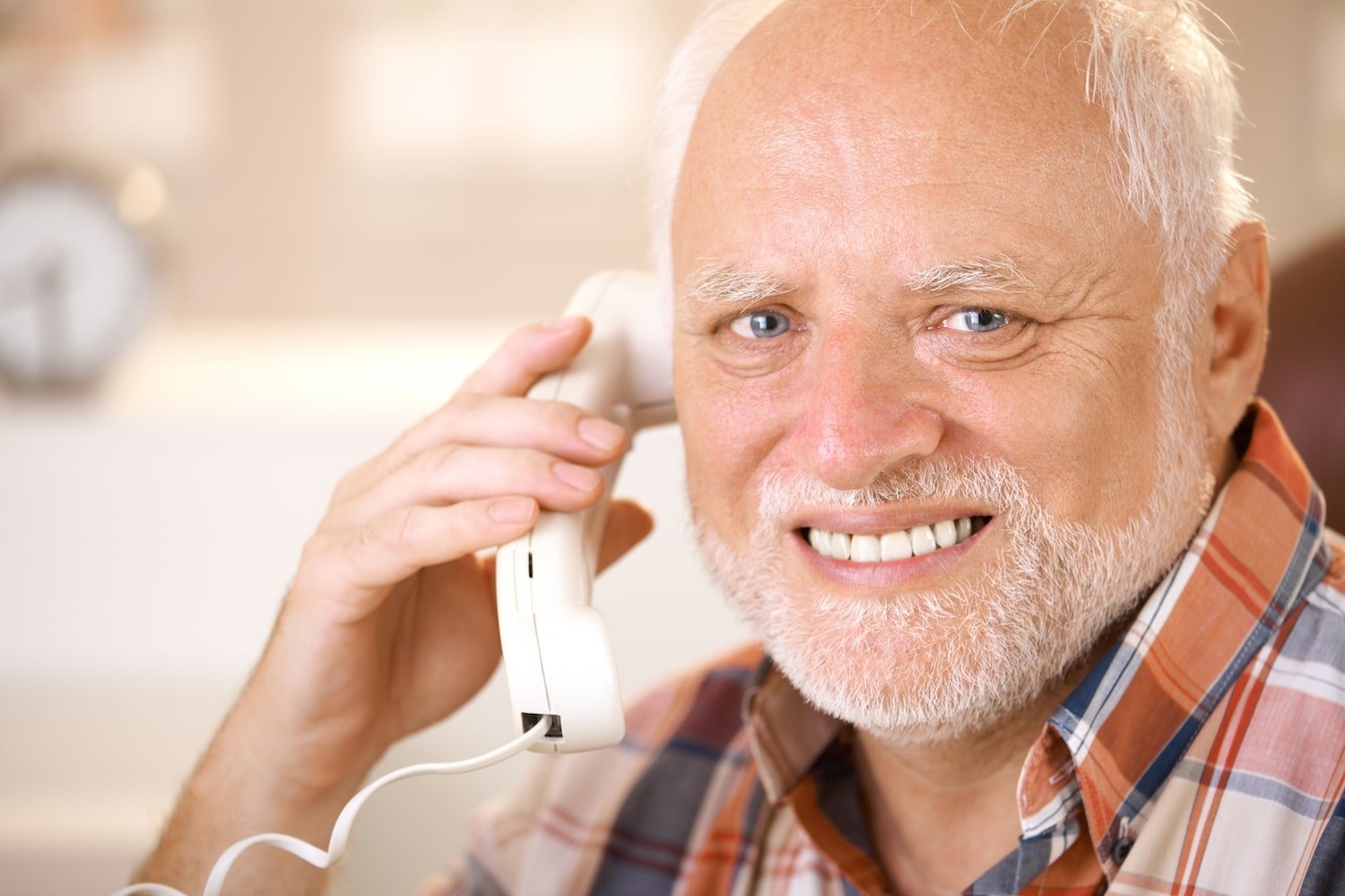 Hide the pain harold on the phone -