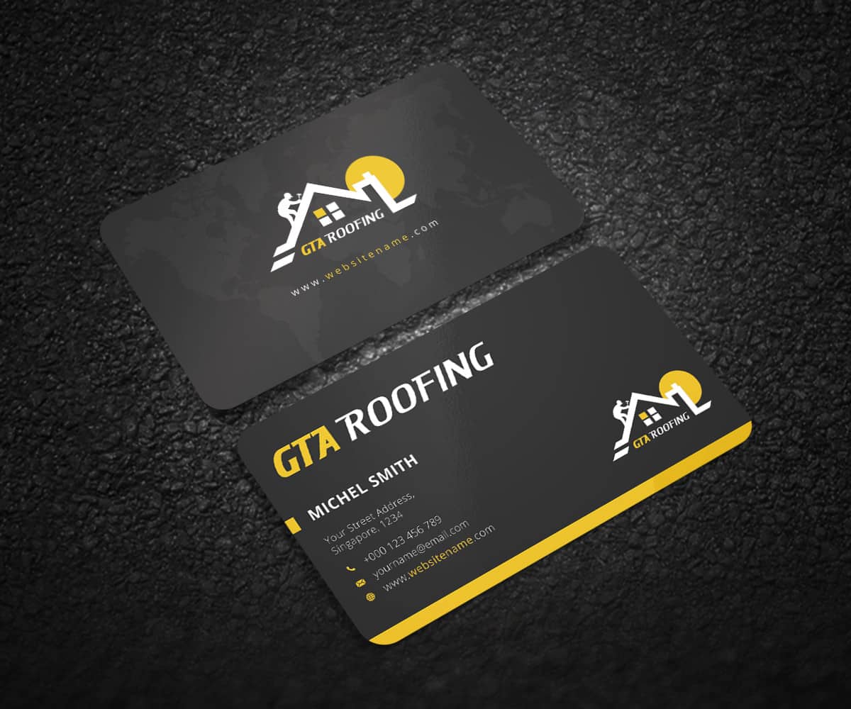 Roofing Business Cards 11 Examples to Inspire You & 3 Free Templates