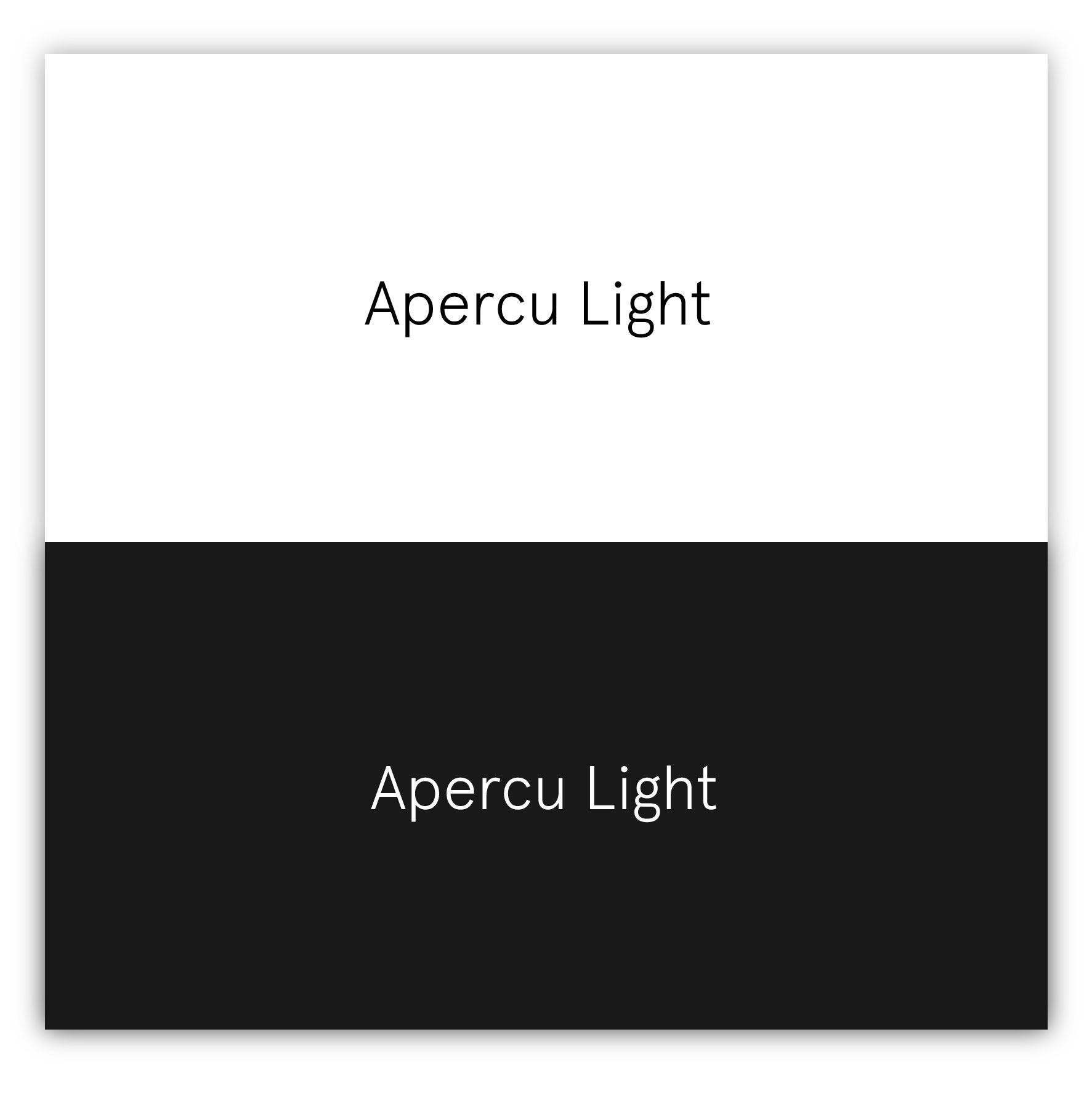 Apercu Light -fonts for 2020 graphic and web design