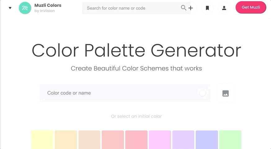 muzli color scheme palette generator 2021