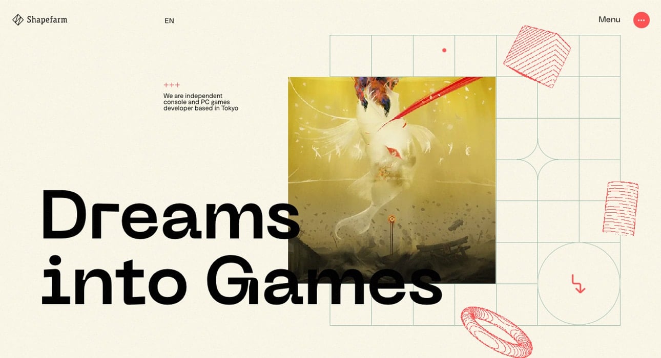 Dreams into Games - Website Inspiration