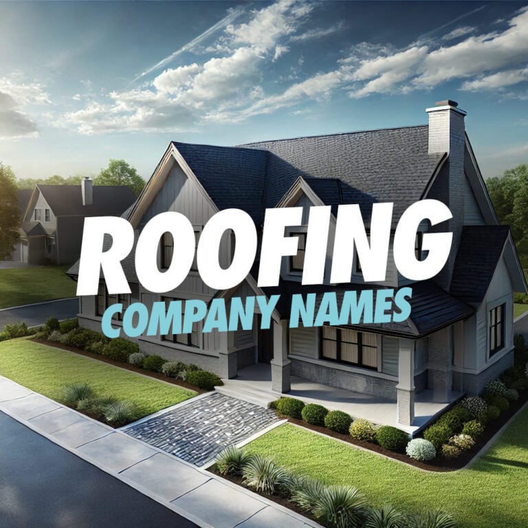 Roofing Company Name Ideas - Discover Inspiring Roofing Company Name Ideas: Set against the backdrop of a well-maintained roof and partly cloudy sky, this image offers creative inspiration for your next business venture.