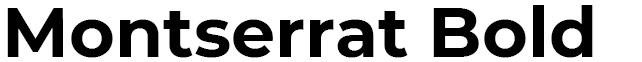 The image features "Montserrat Bold" in its distinctive bold style, perfect for headings. This popular Google Fonts selection is displayed in black on a white background.