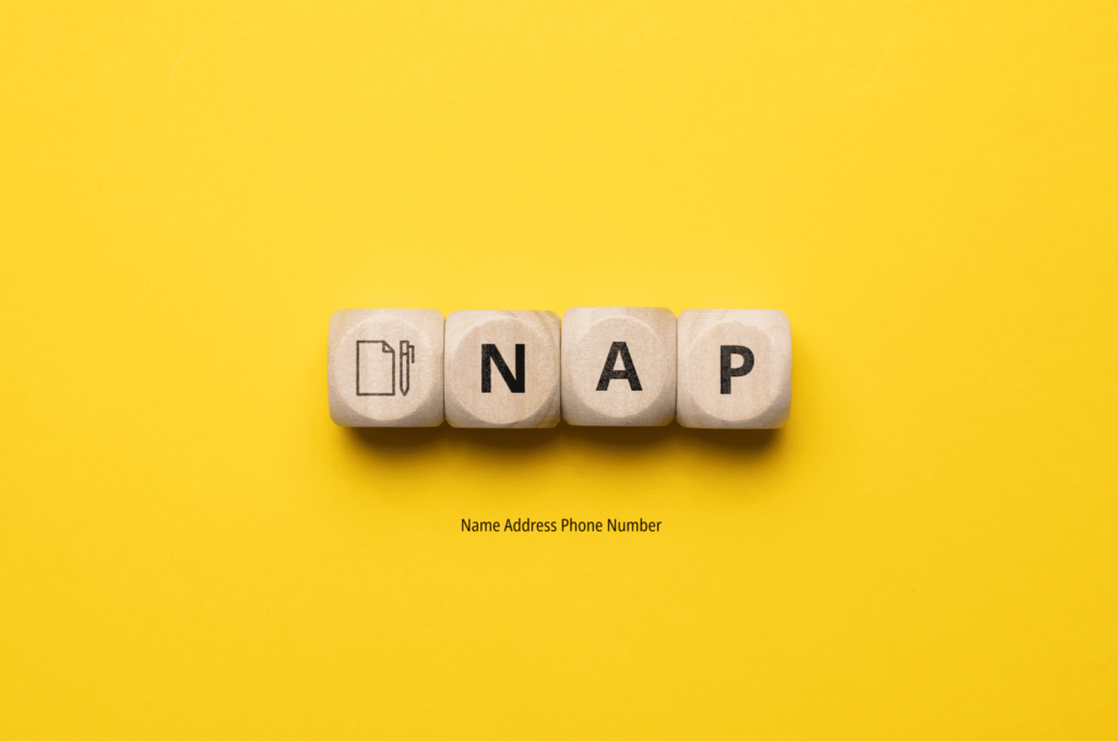 An image illustrating the concept of SEO NAP, which is an essential aspect of local SEO strategies.
