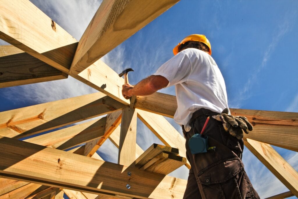 working on a roof. carpenter marketing guide
