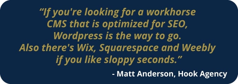 WordPress for SEO.