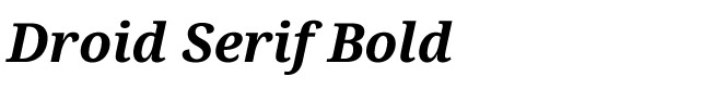 Droid Serif Bold