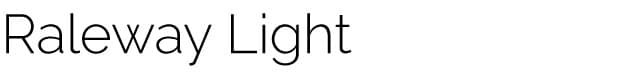 Best Google Fonts for Headings - Raleway Light