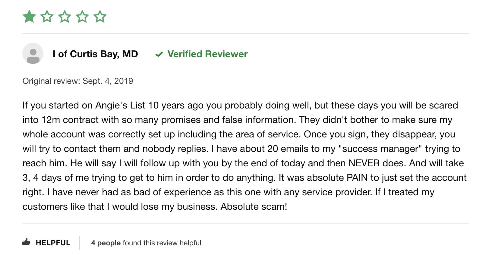 Angies List Reviews