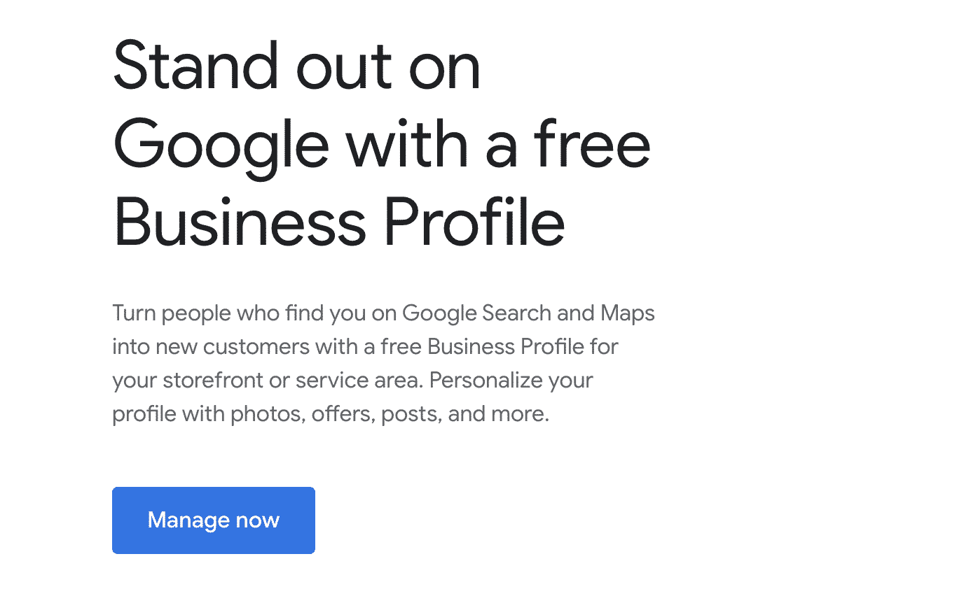 google my business launch page
