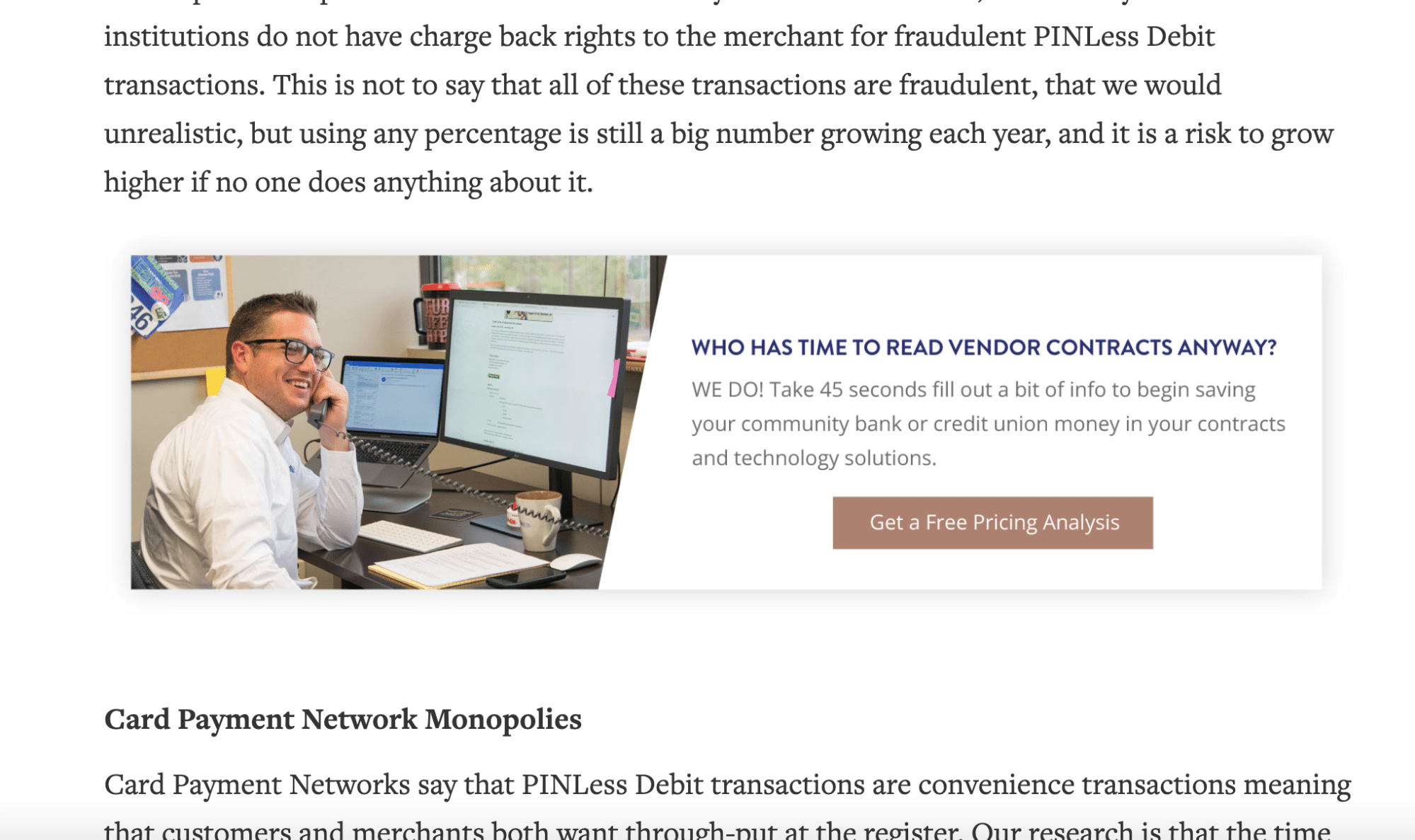Example of call-to-action within blog post