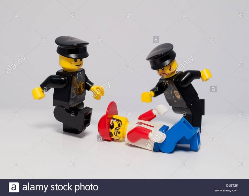 Police Brutality stock photos - legos with criminal - wierd stock photos