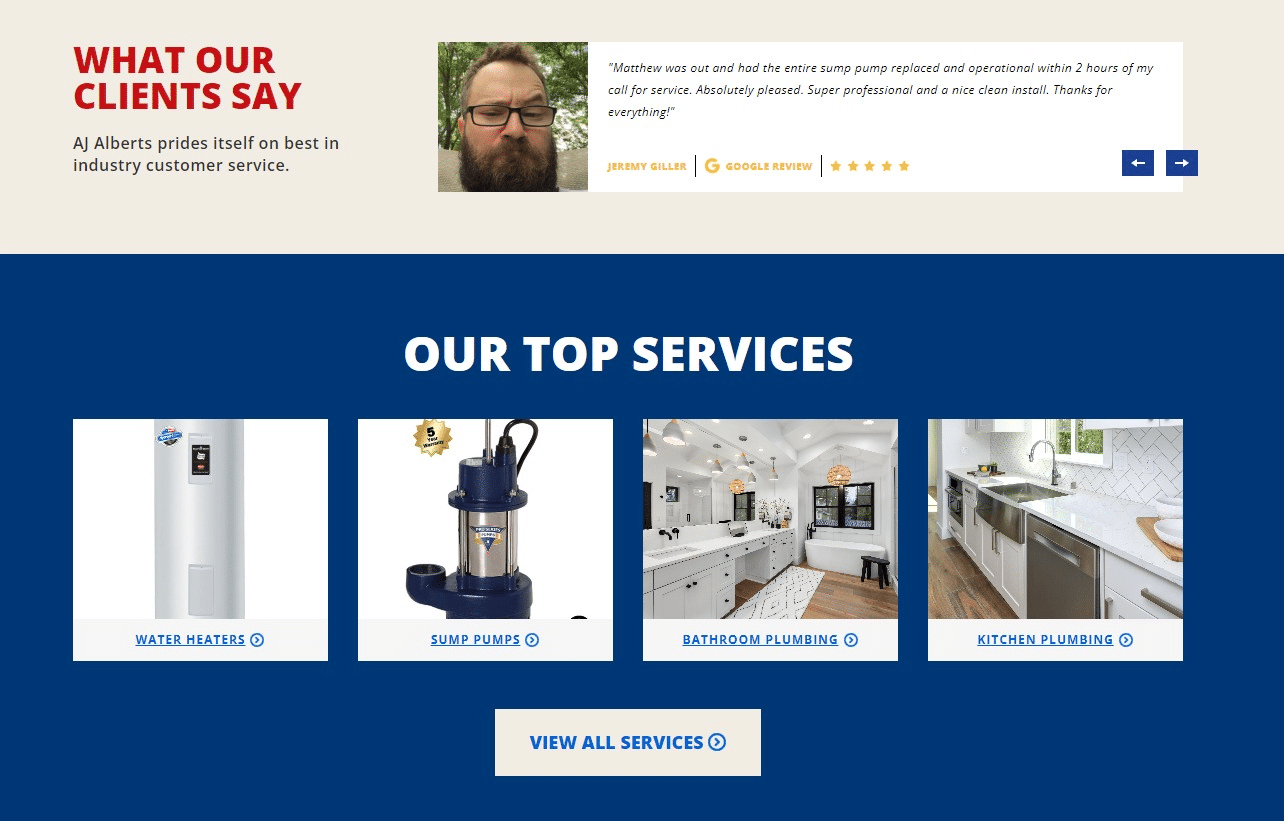 display testimonials