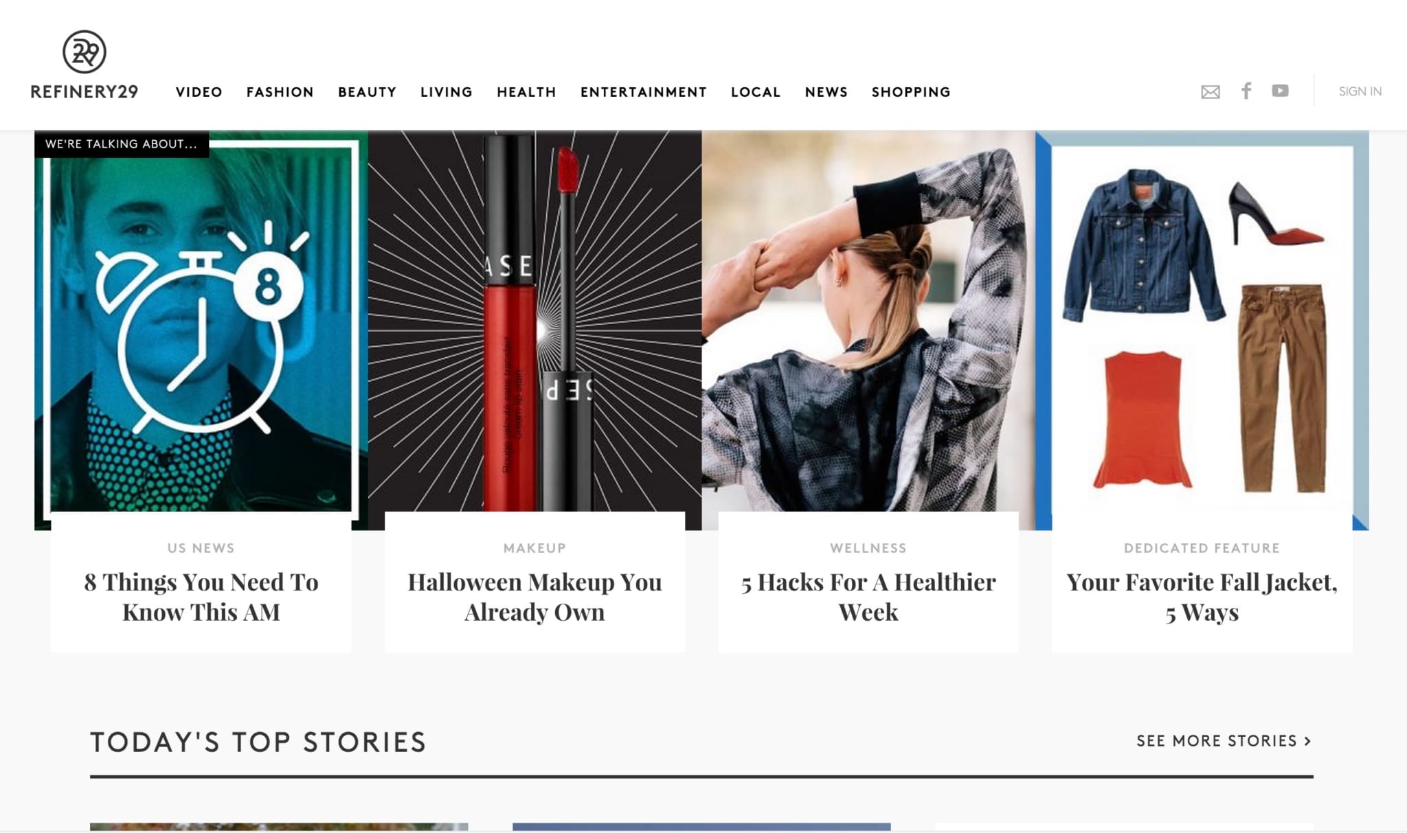 Good Website Examples - Refinery 29 - Best Websites 2016