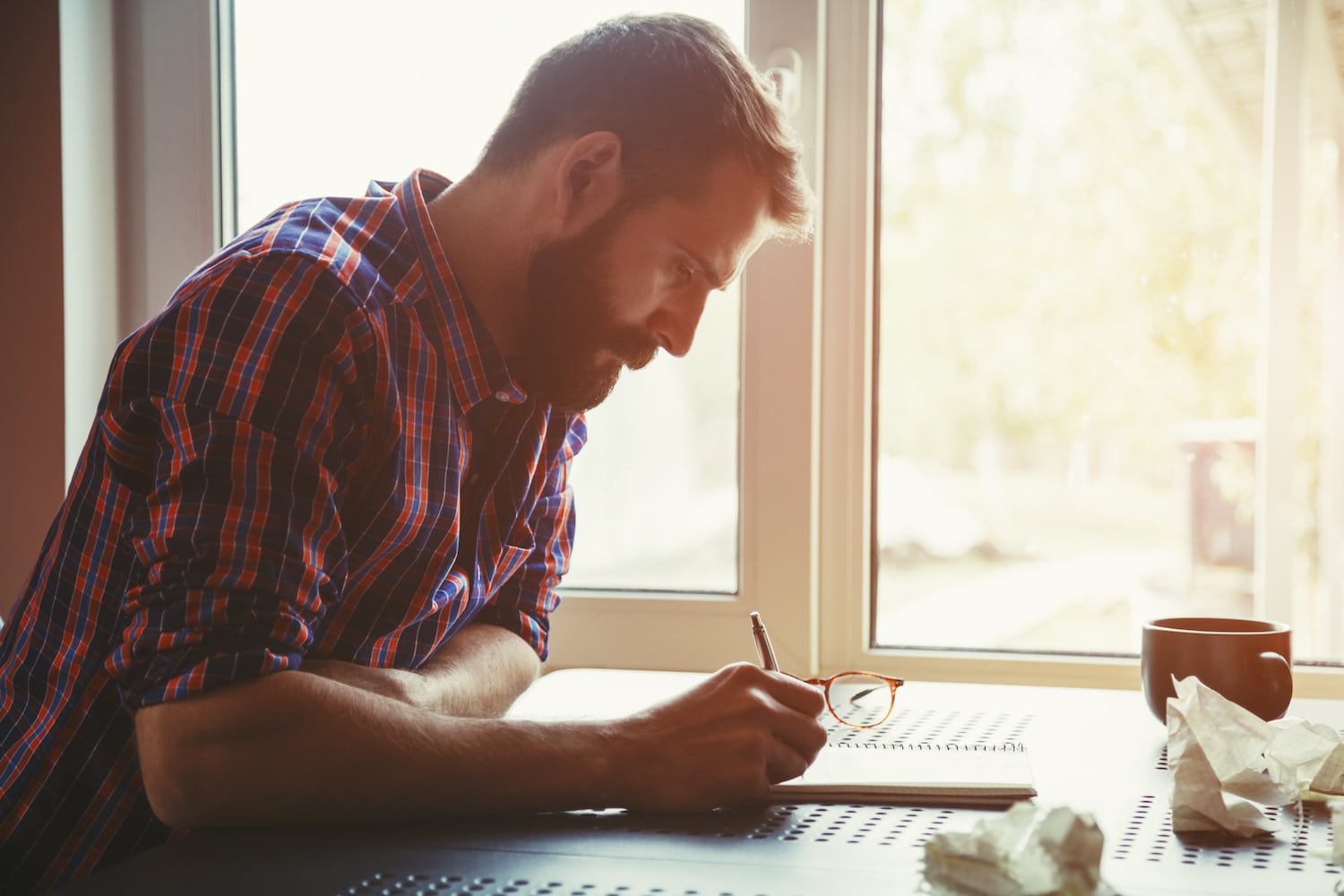 roofing company owner diagnosing roofing CEO mindset mistakes by journaling