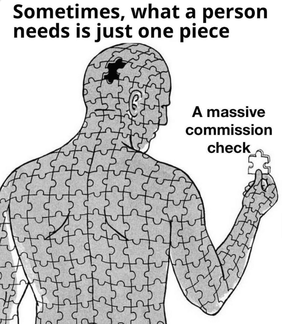 Sometimes what a person needs is just one piece