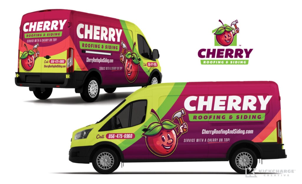Cherry Roofing Siding Truck Wrap