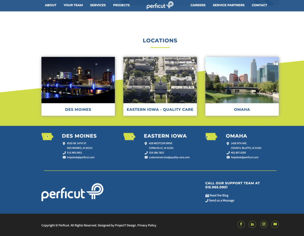 Explore Hook Agency's Locations: 

Plan your 2025 lawncare services with ease by visiting our locations page, featuring Des Moines, Eastern Iowa, and Omaha. Each location provides comprehensive contact details for seamless communication. Our thoughtfully designed footer includes additional contact information and social media links to keep you connected.