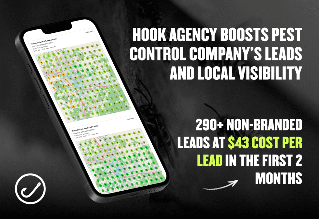 Hook Agency Boosts Pest Control Company's Leads and Local Visibility
