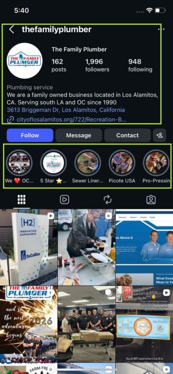 Visit "The Family Plumber" Instagram for service updates, contact info, and team photos in Los Alamitos, CA. Follow us today.